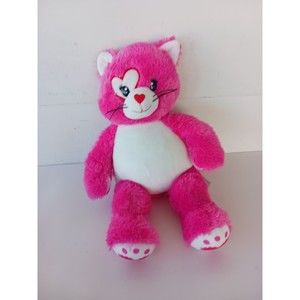 💜 Build a Bear Pink Kitty Cat Plush Heart Eye 18" 💜